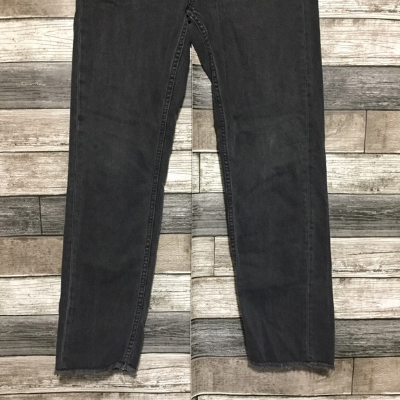 Maison Margiela MM6 Straight Button Fly Jeans Women’s 42 Gray Raw Hem Romania - Picture 6 of 15